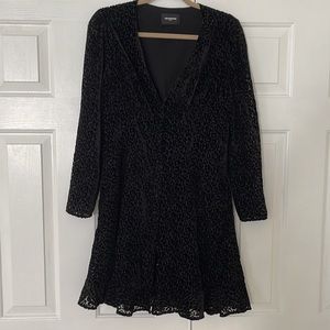 The Kooples Flocked Leo Mini Dress